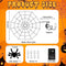 EAMBRITE Halloween Spider Web Lights with 70LED Orange Lights, Waterproof Light up Cobweb with Black Spider, Halloween Decorations for House Yard Window Garden Indoor and Outdoor