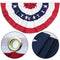 USA Pleated Fan Flag American US Bunting Flag Patriotic Half Fan Banner Flag with Canvas Header and Brass Grommets for 4th of July Memorial Day Indoor Outdoor Decoration (4, 1.5x3 Feet)
