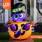Joiedomi 5 FT Tall Halloween Inflatable Cute Witch's Cat in Pumpkin Inflatable Yard Decoration with Build-in LEDs Blow Up Inflatables for Halloween Party Indoor, Outdoor, Yard, Garden, Lawn Decoration