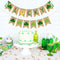 CAVLA Lucky Burlap Banner and Glitter Shamrock Banner St. Patrick's Day Green Shamrock Lucky Banner Garland with Bows Saint Patrick's Day Party Decorations for Irish Lucky Day St. Patty's Day Decor