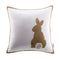 Ashler Linen Easter Pillow Covers 18x18, Spring Rabbit Set of 4 Easter Throw Pillow Cover, Bunny Decorations Holiday Cushion Pillow Case Decorative for Home Decor, Beige and White