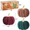 winemana 3 Pcs Thanksgiving Decorations Large Artificial Pumpkins, Lint Green Brown Purple Fall Tabletop Centerpieces, Fall Decorations for Home Kitchen Table Indoor Friendsgiving Party Outdoor Yard