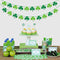 Felt Shamrock Clover Garland Banner - NO DIY - St. Patrick 's Day Banner Decor - St. Patrick 's Day Garland Decorations - Irish Party Supplies - Green and Light Green Color
