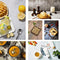 7PCS Food Photo Backdrops for Photography with Stand | 14Patterns 22x34in | Product Photography Background Paper | Table Photography Backdrops
