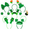 Fovths 8 Pack St. Patrick's Day Party Accessories St. Patrick's Day Headbands Sequined Shamrock Headband Leprechaun Hat Headband Assorted Styles for St. Patricks Day Decoration Costume Accessories