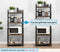 O&K FURNITURE 4-Tier Kitchen Bakers Rack with Storage Shelf, Standing Microwave Oven Stand Rack Spice Rack Organizer, Double-purpose Rack for Wide Application
