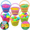 JOYIN 6 Pieces 8" Easter Egg Baskets with Handle and 55 g Tricolors Easter Grass for Easter Theme Garden Party Favors, Easter Eggs Hunt, Easter Goodies Goody, Basket Fillers Stuffers by Joyin Toy.