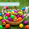 JOYIN 144 Pieces 2.3" Easter Eggs + 6 Golden Eggs for Filling Specific Treats, Easter Theme Party Favor, Easter Eggs Hunt, Basket Stuffers Filler, Classroom Prize Supplies Toy