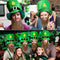 2 Pack St. Patricks Party Hat St. Patricks Day Accessories Green Leprechaun Top Hat With Brown Beard for Men Women Teens, Shamrocks Velvet Irish Day Costume Party Supplies Favors