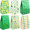 St Patrick's Day Paper Gift bag Shamrock Treat Bags Goodie Bags for Party Favors 24 Pack