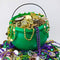 GIFTEXPRESS 8" Green Cauldron Kettle for St Patrick Day, Mardi Gras, Halloween, Pot of Gold Pot, Lucky Leprechaun Pot, Plastic Cauldron