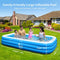 AKASO Inflatable Swimming Pools, 118" X 71" X 22" Blow Up Swimming Pools for Kids, Adults, Children, Toddlers, Full-Sized Inflatable Kiddie Pools Wear-Resistant, Garden, Backyard Water Party
