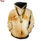 Gold Necklace Muscle Man Print Sweatshirt Ugly Sweater