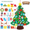 Felt Christmas Tree w/ Ornaments Christmas Decorations For Kids