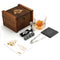 Whiskey Stones & Glass Set, Granite Ice Cube for Whisky, Best Gift for Dad Husband Son