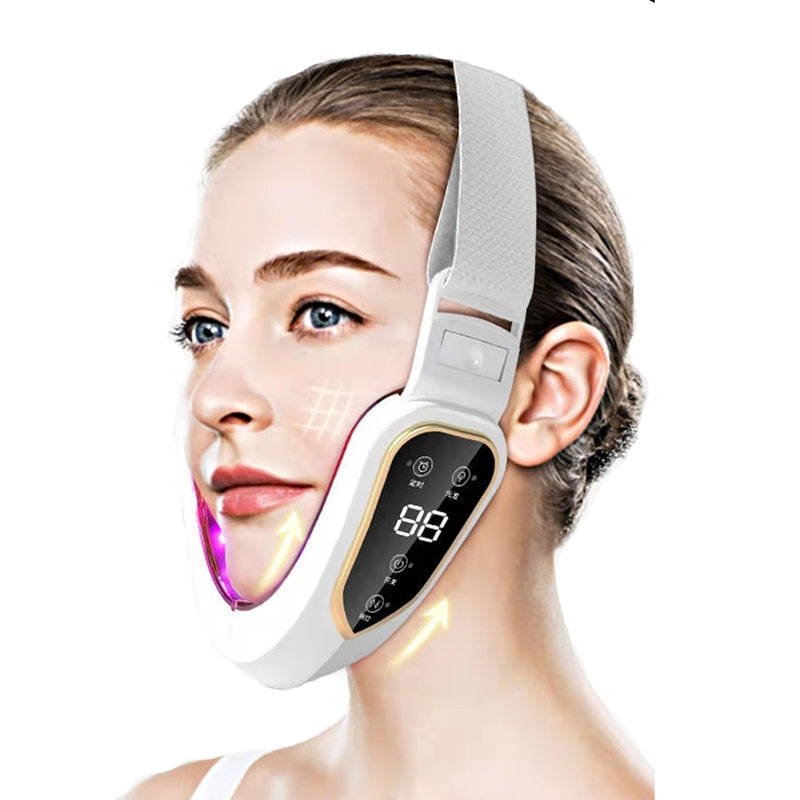 Facial Chin Lifting Massager with LED Photon Therapy