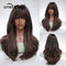 Long Body Wave - Synthetic Wigs with Bangs for Cosplay or Halloween - Heat Resistant