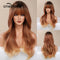 Long Body Wave - Synthetic Wigs with Bangs for Cosplay or Halloween - Heat Resistant