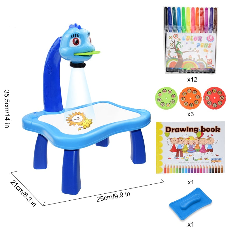 Kids LED Projector Art Drawing Table