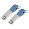 lightning cable and micro usc charging cable key chain 2 pack