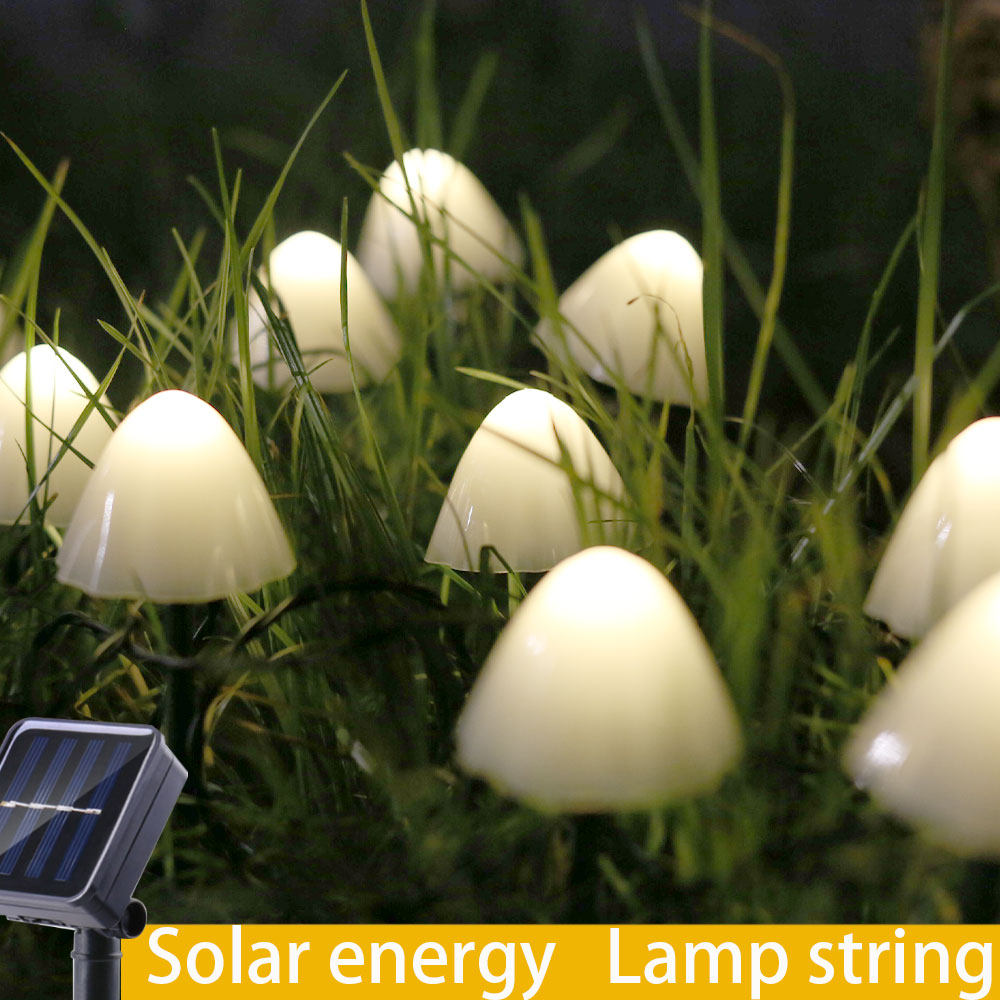 Outdoor Solar Mushroom Lights For Garden Decoration